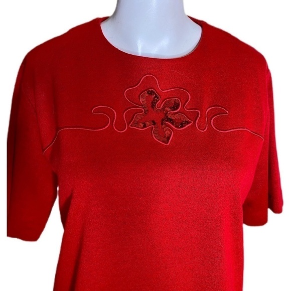 Vintage Graff Cardigan Set in Red Christmas Size Medium - Picture 4 of 9